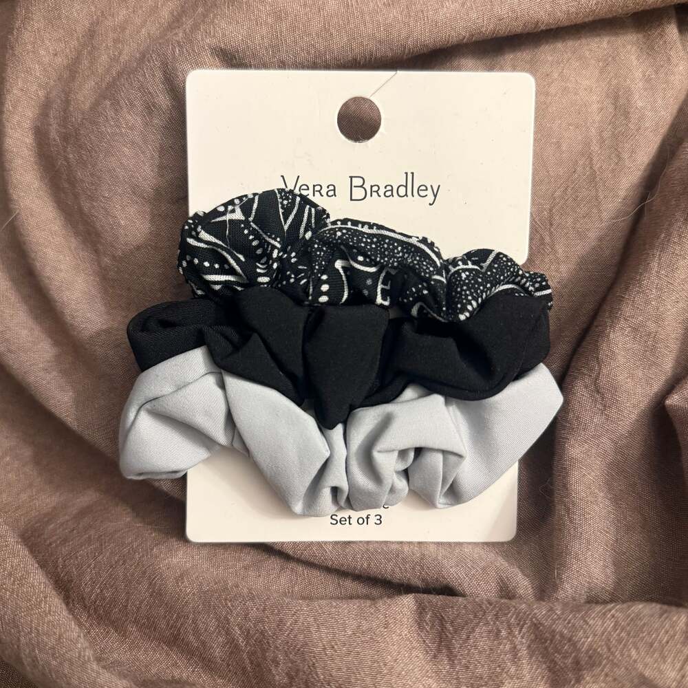 5/$25 VERA BRADLEY Set of 3 Scrunchies Stellar Paisley - NWT